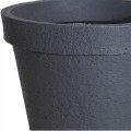 Donica ogrodowa okrągła 48cm Szara lekka i odporna na warunki atmosferyczne
