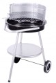 Grill stalowy ogrodowy 75x47cm Z półką rusztami i kółkami