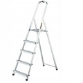 Drabina Aluminiowa Domowa 5-stopniowa Lekka Składana do 2,97m