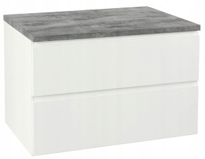 Szafka łazienkowa biała 80x50 wisząca z blatem pod umywalkę komoda Modus