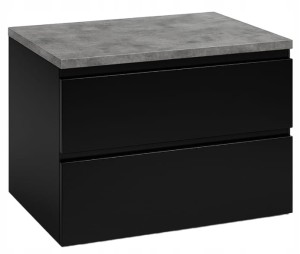 Szafka łazienkowa wisząca czarna 80x50cm z blatem pod umywalkę Modus