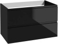 Szafka łazienkowa wisząca czarna 80x50cm z blatem pod umywalkę Modus