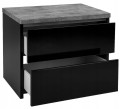 Szafka łazienkowa wisząca czarna 60x50cm z blatem Modus