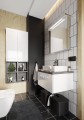 Blat łazienkowy uniwersalny 80x46cm Czarny beton płyta meblowa laminowana