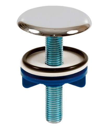 Korek zaślepiający do umywalki srebrny