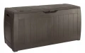 Skrzynia ogrodowa tarasowa 117,5x45x57,3cm 270L Brązowa drewnopodobna