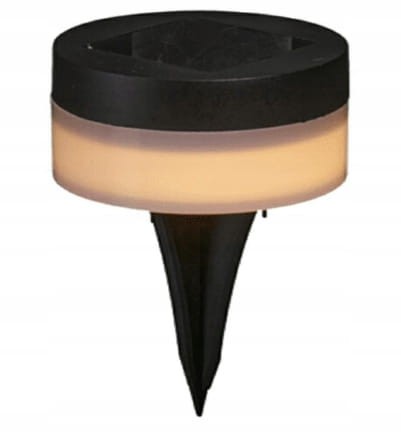 Lampka solarna ogrodowa LED 12cm Ciepłe białe światło wodoodporna