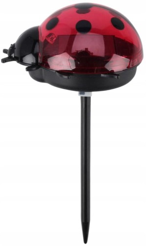 Dekoracja solarna biedronka z oświetleniem 14cm