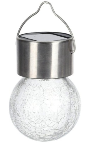 Podwieszana lampa solarna LED 6x9cm Ciepłe białe światło