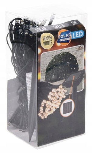 Girlanda ogrodowa LED Solarna 100 LED 10M Białe światło ciepłe IP44