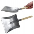 Metalowa łopata z drewnianym trzonkiem 43x21cm