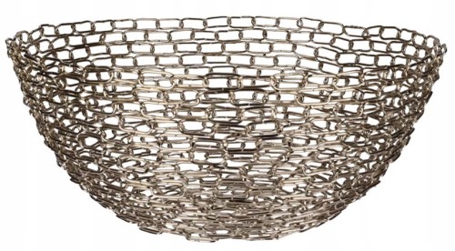 Złota metalowa misa dekoracyjna 13x30cm