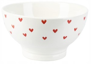 Miska ceramiczna z serduszkami 450ml Idealna na śniadanie przekąski