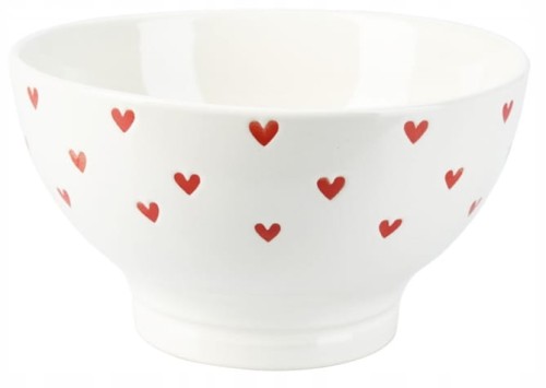 Miska ceramiczna z serduszkami 450ml Idealna na śniadanie przekąski