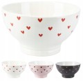 Miska ceramiczna z serduszkami 450ml Idealna na śniadanie przekąski