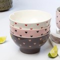 Miska ceramiczna z serduszkami 450ml Idealna na śniadanie przekąski
