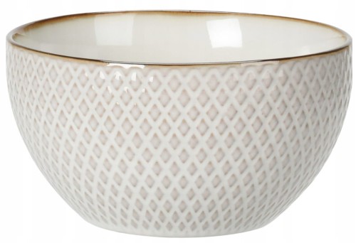 Porcelanowa miska biała ze złotym akcentem 650ml 