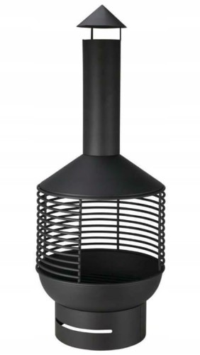 Kominek zewnętrzny 41x105cm Metalowy całoroczny do ogrodu i tarasu
