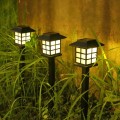 Lampka solarna ogrodowa led domek 6szt zestaw z czujnikiem zmierzchu