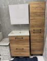 Słupek łazienkowy stojący 170x40cm Dąb craft, 4 półki