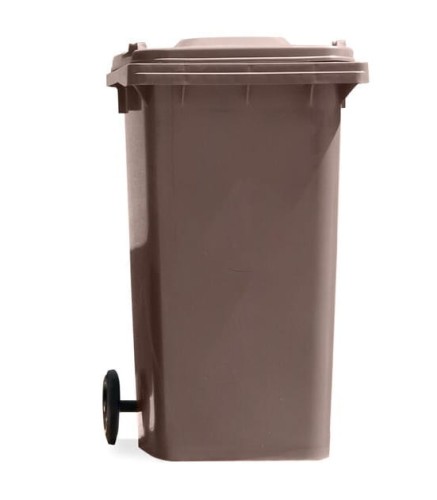 Kosz na śmieci BIO brązowy na kółkach 240 l