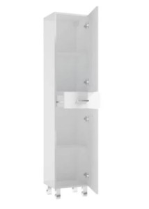 Słupek łazienkowy stojący biały połysk Mea 170 x 35 cm