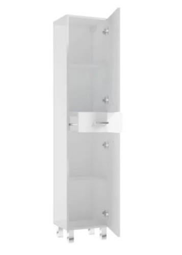 Słupek łazienkowy stojący biały połysk Mea 170 x 35 cm