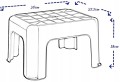 Plastikowy podnóżek 30x25x18cm Lekki Stabilny i Uniwersalny