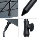 Prostokątny parasol ogrodowy 125x200cm Regulowany stabilny z ochroną UPF 30