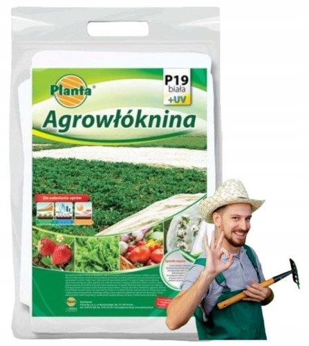 Agrowłóknina wiosenna biała 19g/m² 1,6x10m Do ochrony warzyw i kwiatów