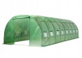 Szklarnia ogrodowa tunelowa 3x8m Stal galwanizowana zielono-biała folia