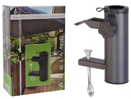 Uchwyt balkonowy do parasola ogrodowego stalowy regulowany