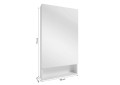 Szafka łazienkowa z lustrem wisząca biała 50x90 cm Lupo