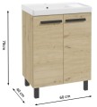 Zestaw łazienkowy szafka z umywalką 80x60 + bateria syfon korek click-clack Bonita