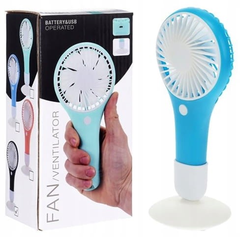 Mini wentylator ręczny na baterię 3,7x19,5cm Kompaktowy