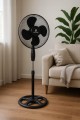 Wentylator podłogowy 42 W Czarny Cichy wydajny elegancki