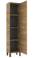 Słupek łazienkowy stojący 170x40cm Dąb craft, 4 półki