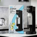 Saturator do wody Dafi PushAir + 1x butelka 0,7 L + nabój CO2 zestaw czarny