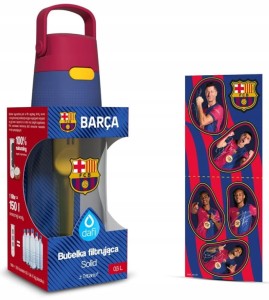 Butelka filtrująca Dafi Solid FC Barcelona 0,5l Z herbem i naklejkami