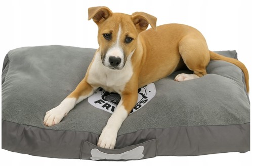 Poduszka prostokątna dla psa 74x50cm Szare legowisko