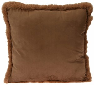Poduszka gładka dekoracyjna ze sztucznego futerka 45x45cm Kwadratowa