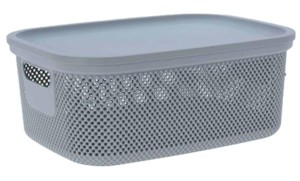 Pudełko do przechowywania z pokrywą 38x28.5x15.2cm plastikowe prostokątne