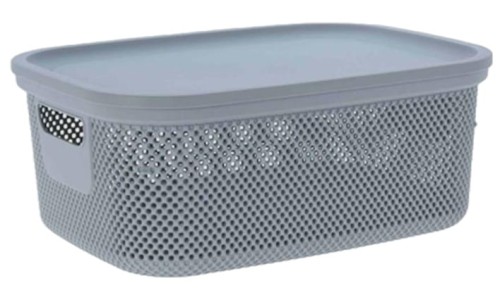 Pudełko do przechowywania z pokrywą 38x28.5x15.2cm plastikowe prostokątne