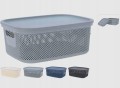 Pudełko do przechowywania z pokrywą 38x28.5x15.2cm plastikowe prostokątne