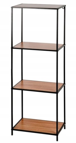 Wolnostojący regał metalowy z 4 półkami 46x130cm do domu i biura