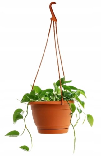 Doniczka wisząca na kwiaty terakota 13x21cm 2l plastikowa balkonowa Agro 