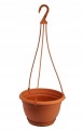 Doniczka wisząca na kwiaty terakota 13x21cm 2l plastikowa balkonowa Agro