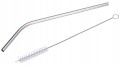 Zestaw 4 słomek metalowych ze stali nierdzewnej 21,5cm + Szczoteczka