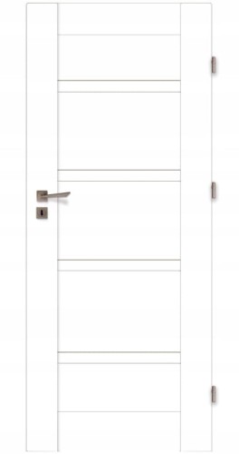 Drzwi wewnętrzne prawe 84,4x20cm Białe MDF 3 zawiasy