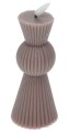 Świeca LED żebrowana 6,5x14,5cm Z efektem migotania płomienia